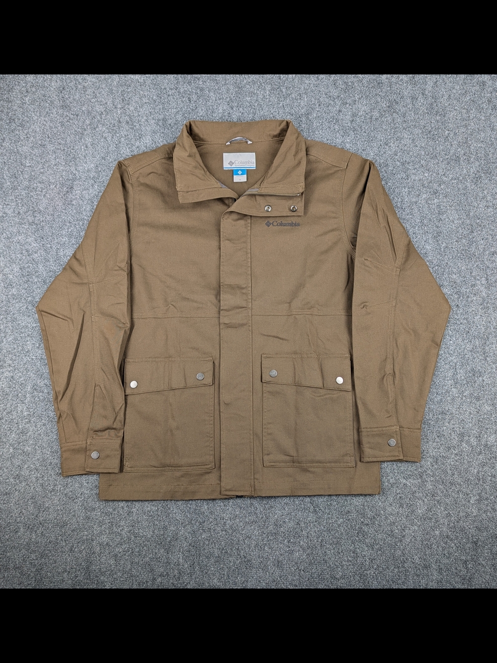 Columbia Brown Canvas Utility Field Jacket Men’s Size Medium Cargo Workwear